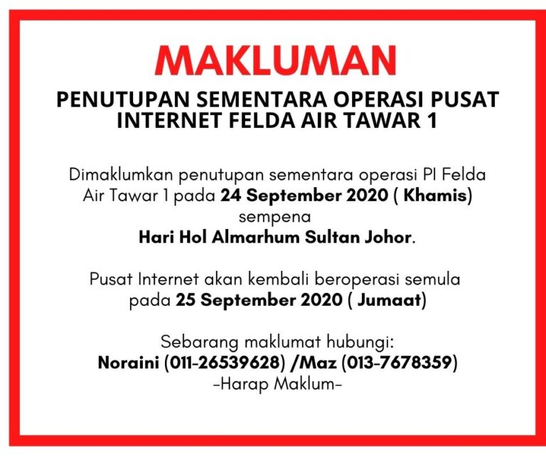 Dimaklumkan-penutupan-Hari-Hol-Almarhum