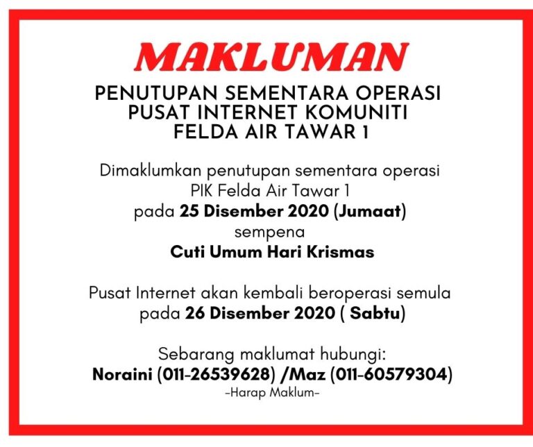 Dimaklumkan-penutupan-CUTI-KRISMAS