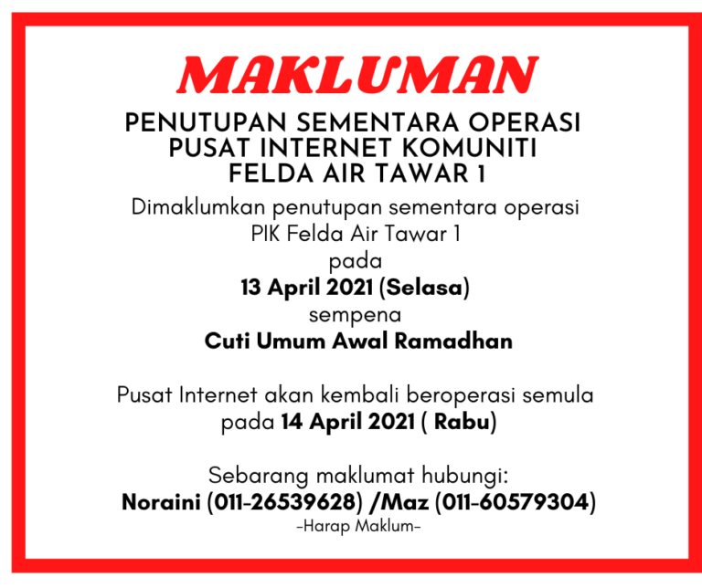 Dimaklumkan-penutupan-CUTI-Awal-Ramadhan